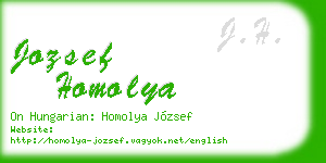 jozsef homolya business card